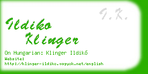 ildiko klinger business card